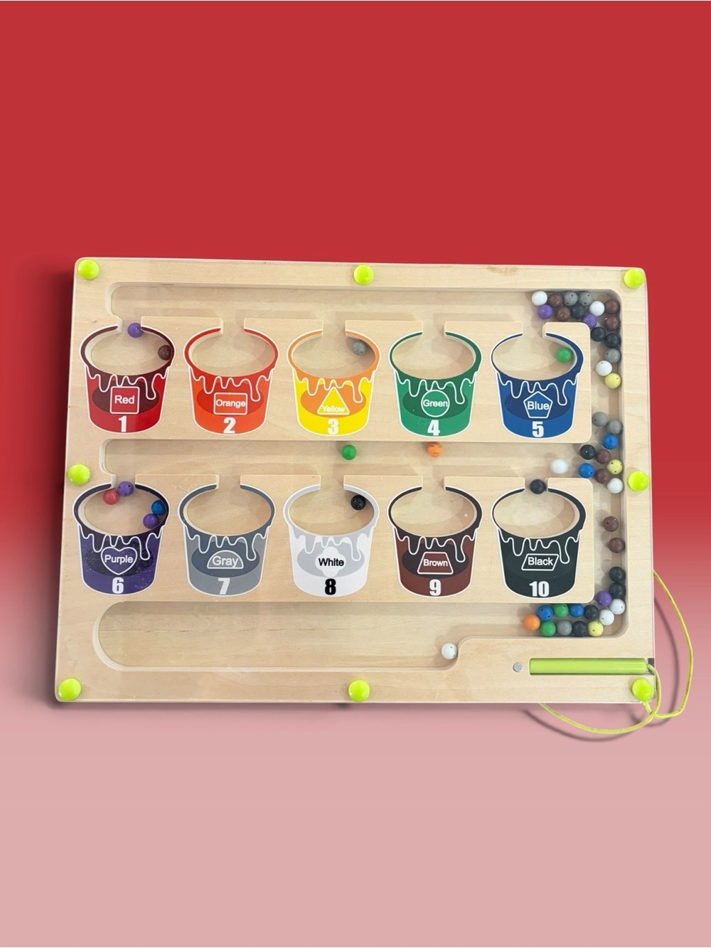 Wooden Colour / Number Sorting Board Puzzle -